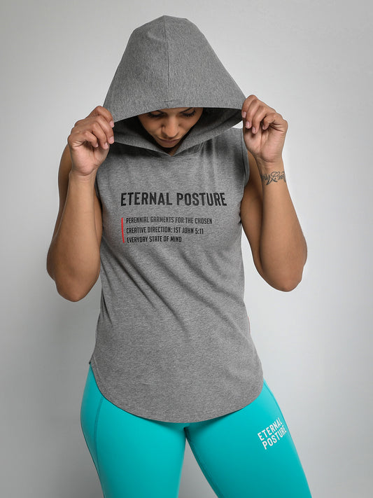 EP Performance Cutoff Hoodie - Heather Grey