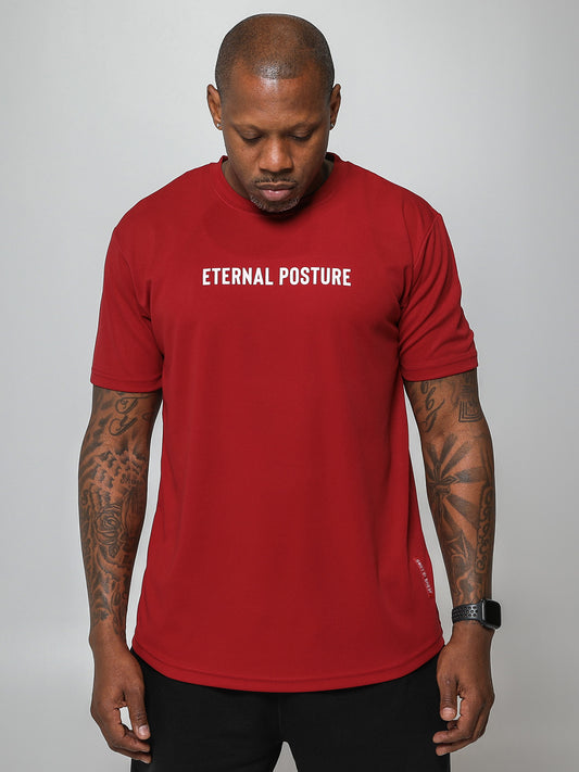 Dry Wick Performance Swoop Tee - Men's Crimson