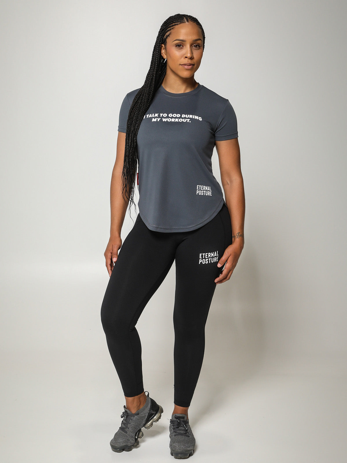 Dry Wick Performance Tee - Heather Gray