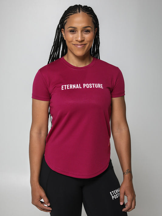 Dry Wick Performance Tee -Berry