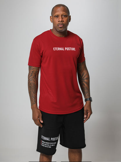 Dry Wick Performance Swoop Tee - Men's Crimson