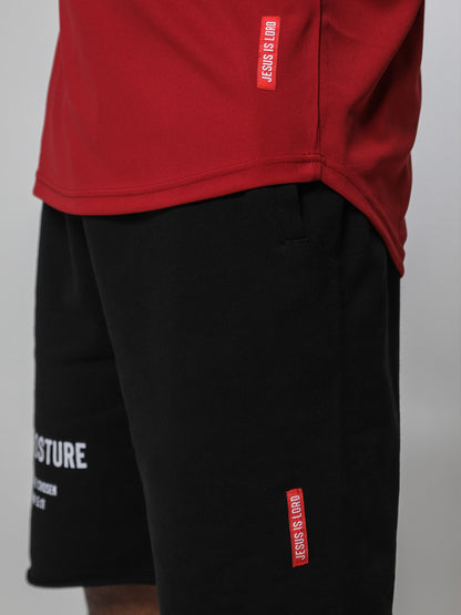 Dry Wick Performance Swoop Tee - Men's Crimson