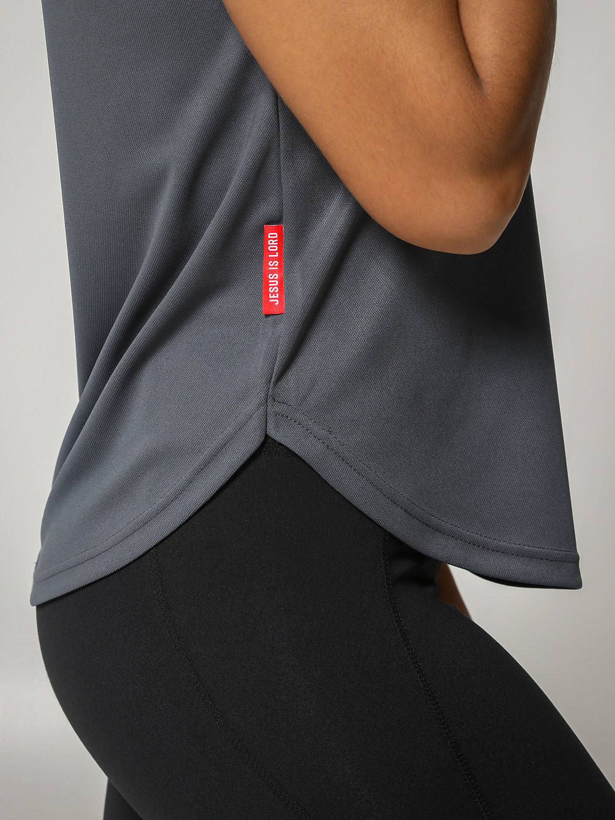Dry Wick Performance Tee - Heather Gray