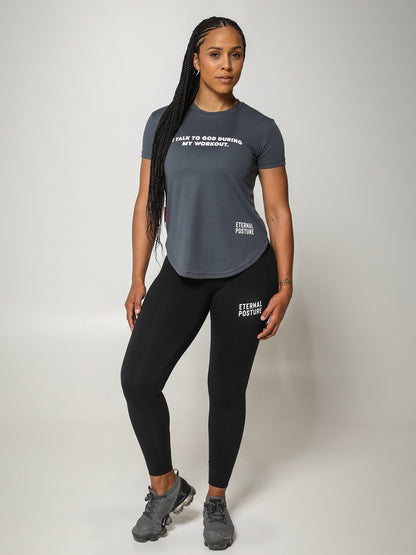 Dry Wick Performance Tee - Heather Gray