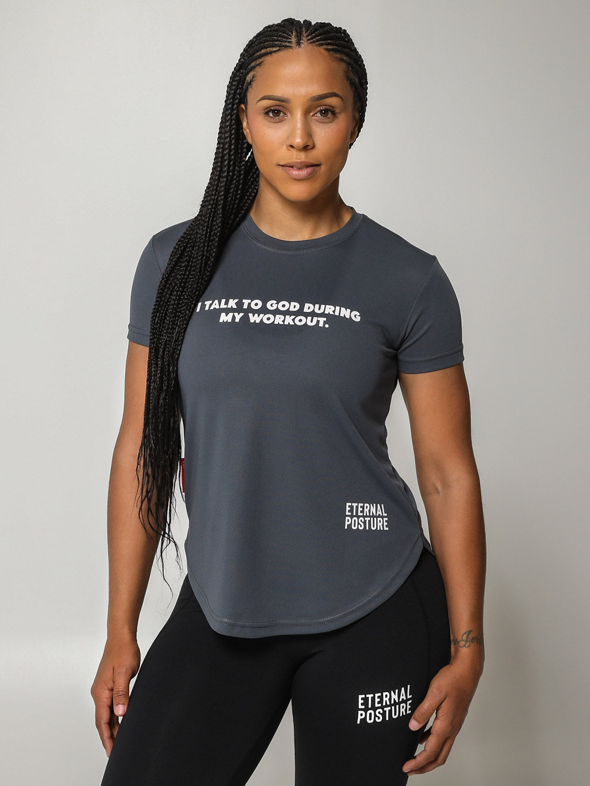 Dry Wick Performance Tee - Heather Gray