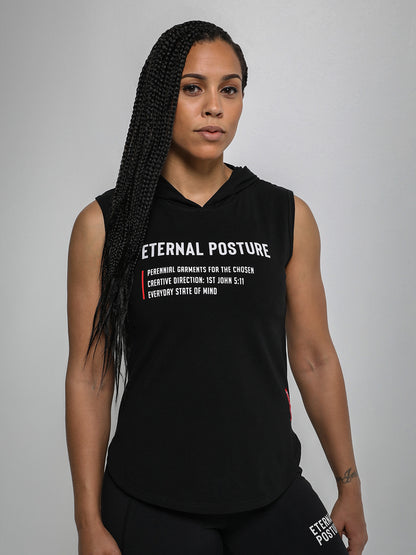 EP Performance Cutoff Hoodie Tee - Contour Black